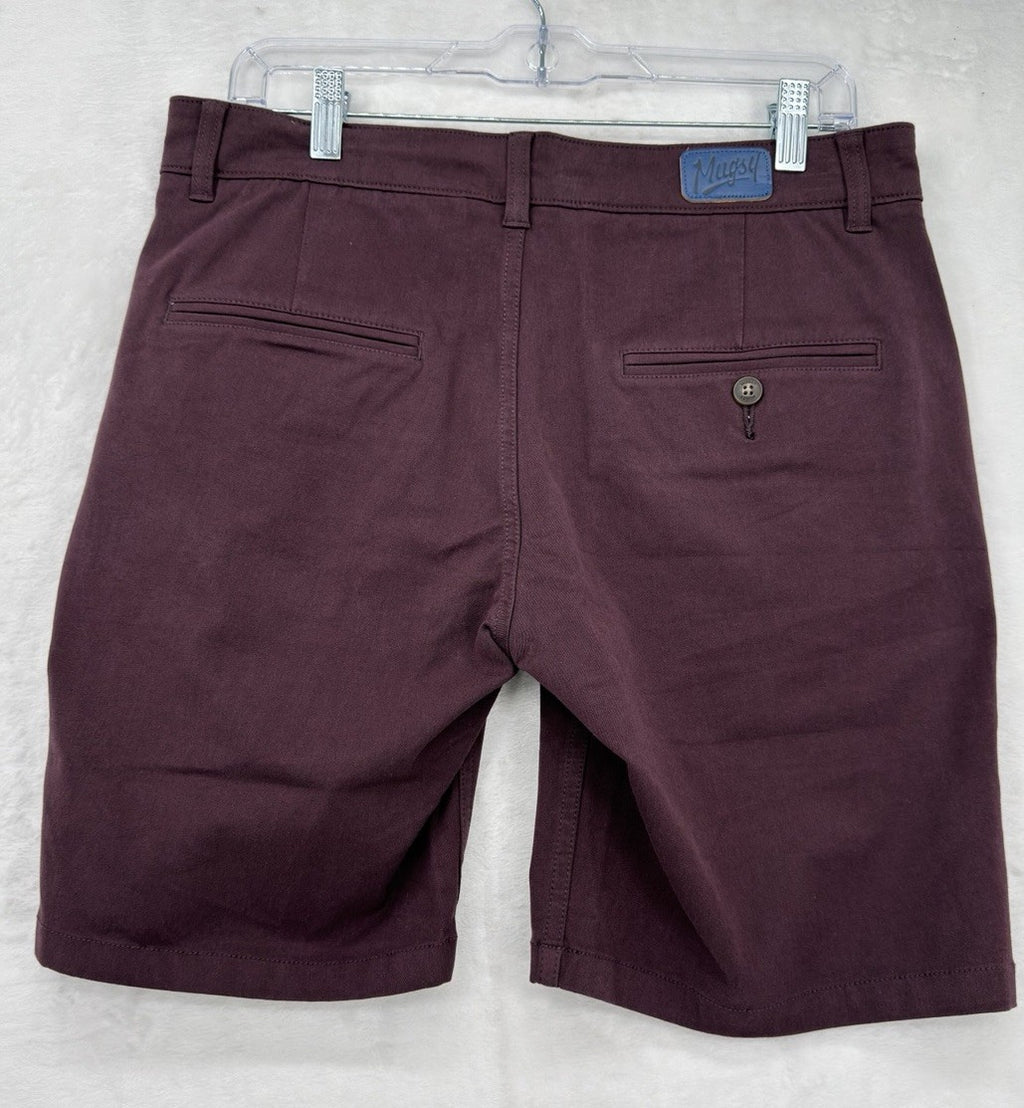 Mugsy Shorts 32 Ports 9” Maroon Chino Mens