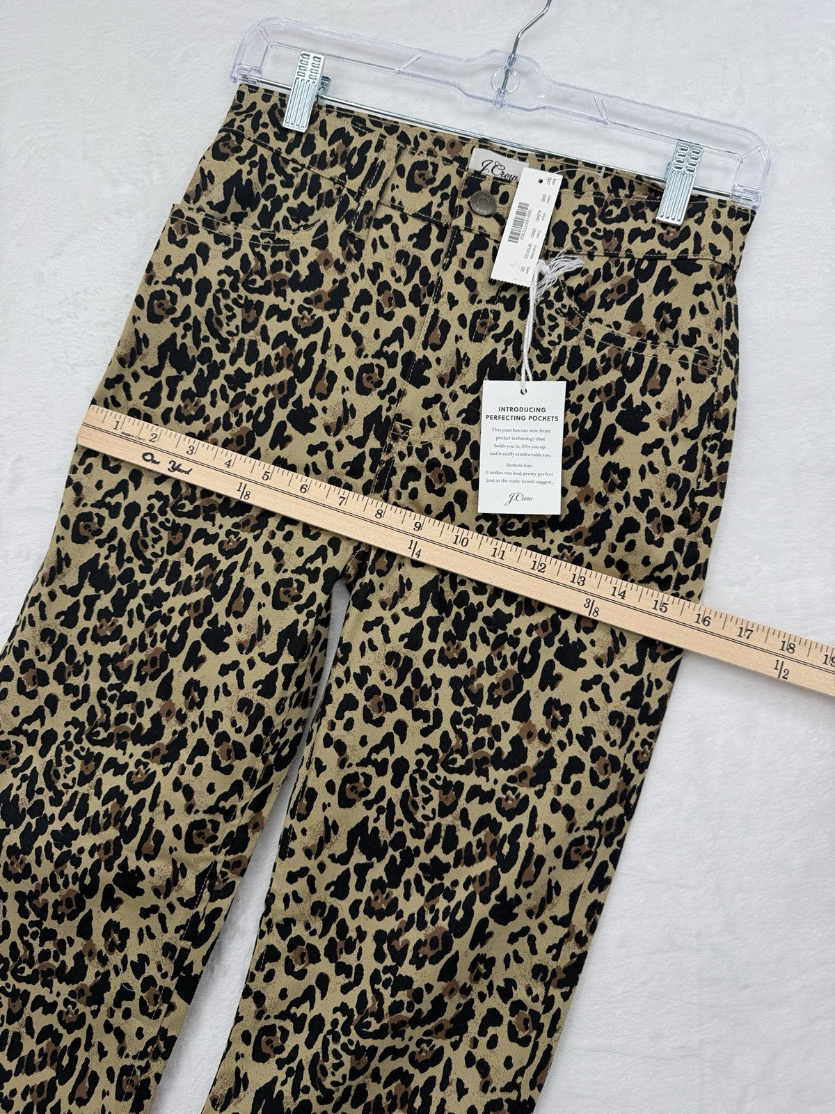 J Crew Kickout Crop Pants 25 Womens Leopard Print High Rise New NWT