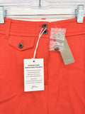 J Crew High Waisted Kickout Crop Pants Grasscloth Orange Red Womens New NWT