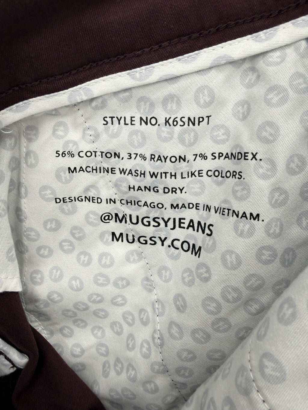 Mugsy Shorts 30 Ports 9” Maroon Chino Mens
