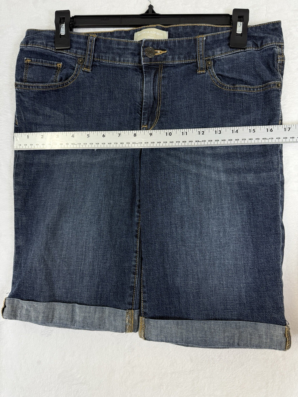 Banana Republic Denim Shorts 10 30 Womens Bermuda Jean Stretch