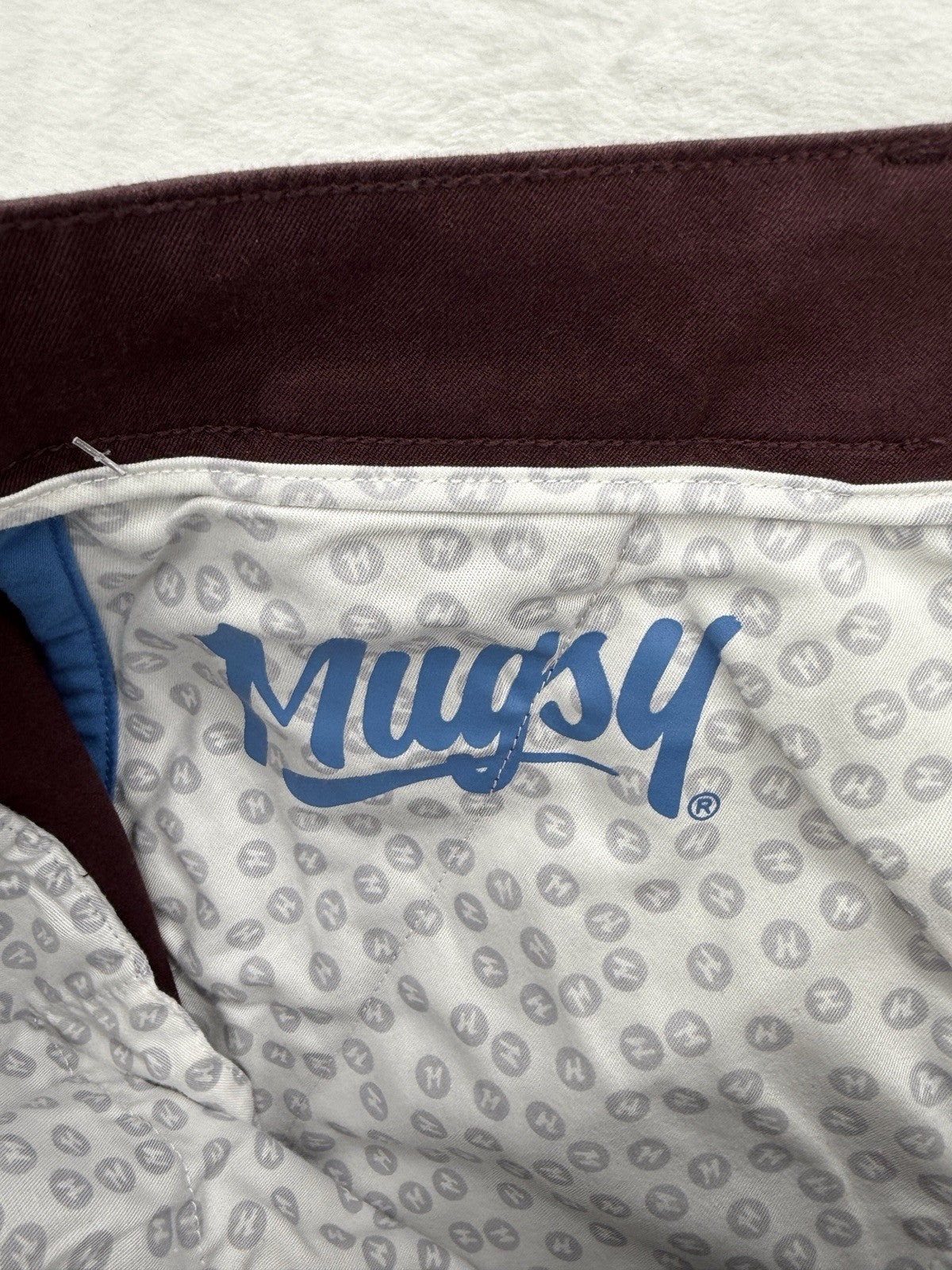 Mugsy Shorts 38 Ports 7” Maroon Chino Mens