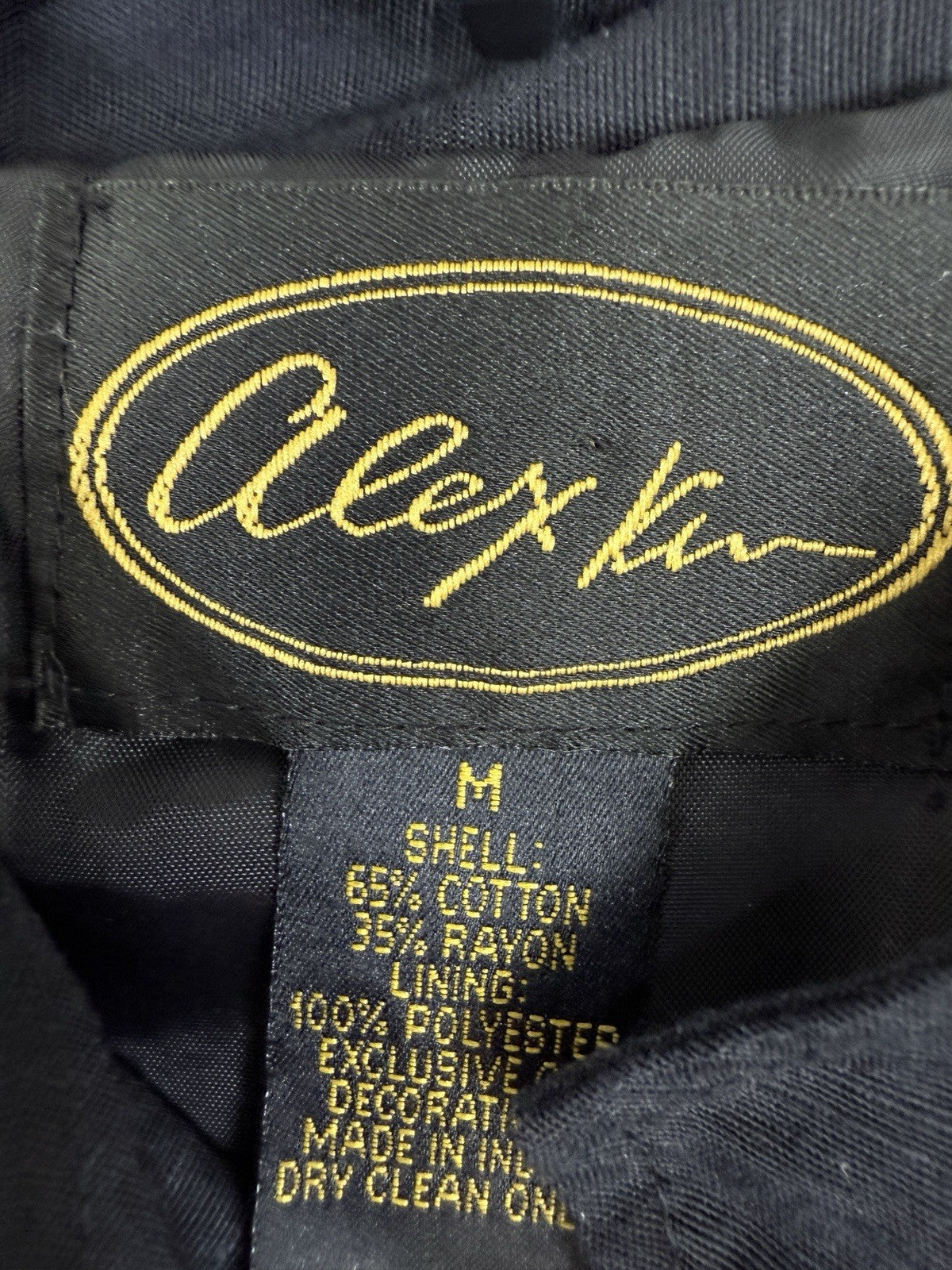 Alex Kim Jacket Medium Black Floral Sequins Beaded Embroidered Embellished Women