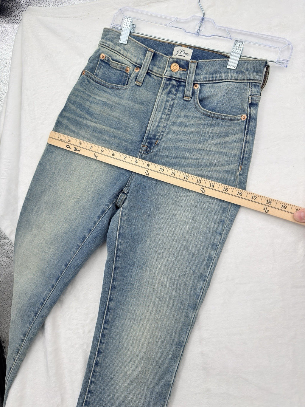 J Crew Curvy Toothpick Jeans 25 Womens Blue Denim High Rise