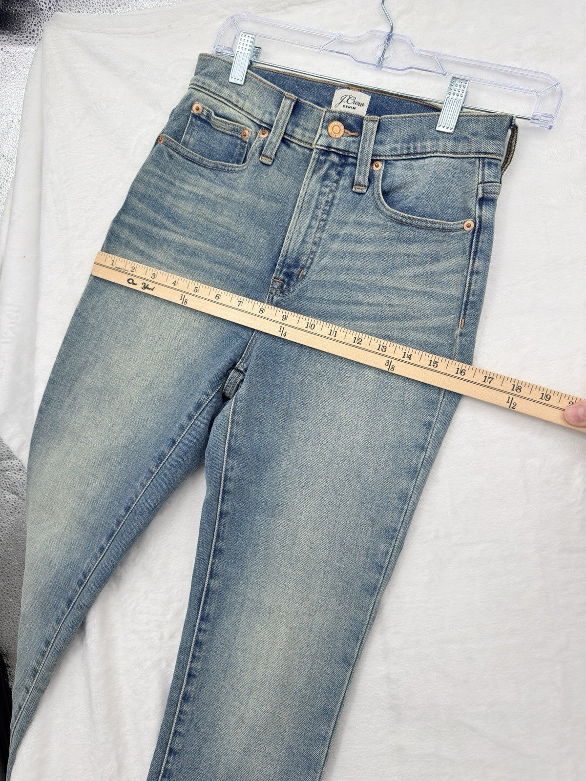 J Crew Curvy Toothpick Jeans 25 Womens Blue Denim High Rise