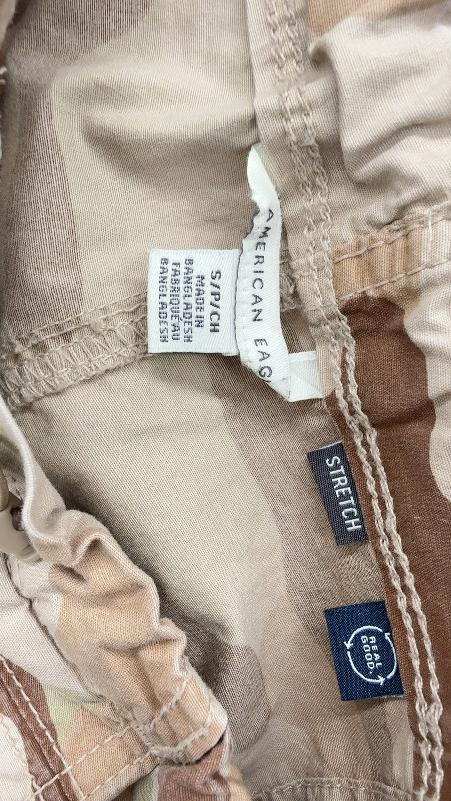 American Eagle Outfitters Drawstring Camo Cargo Jogger Pants Small Womens