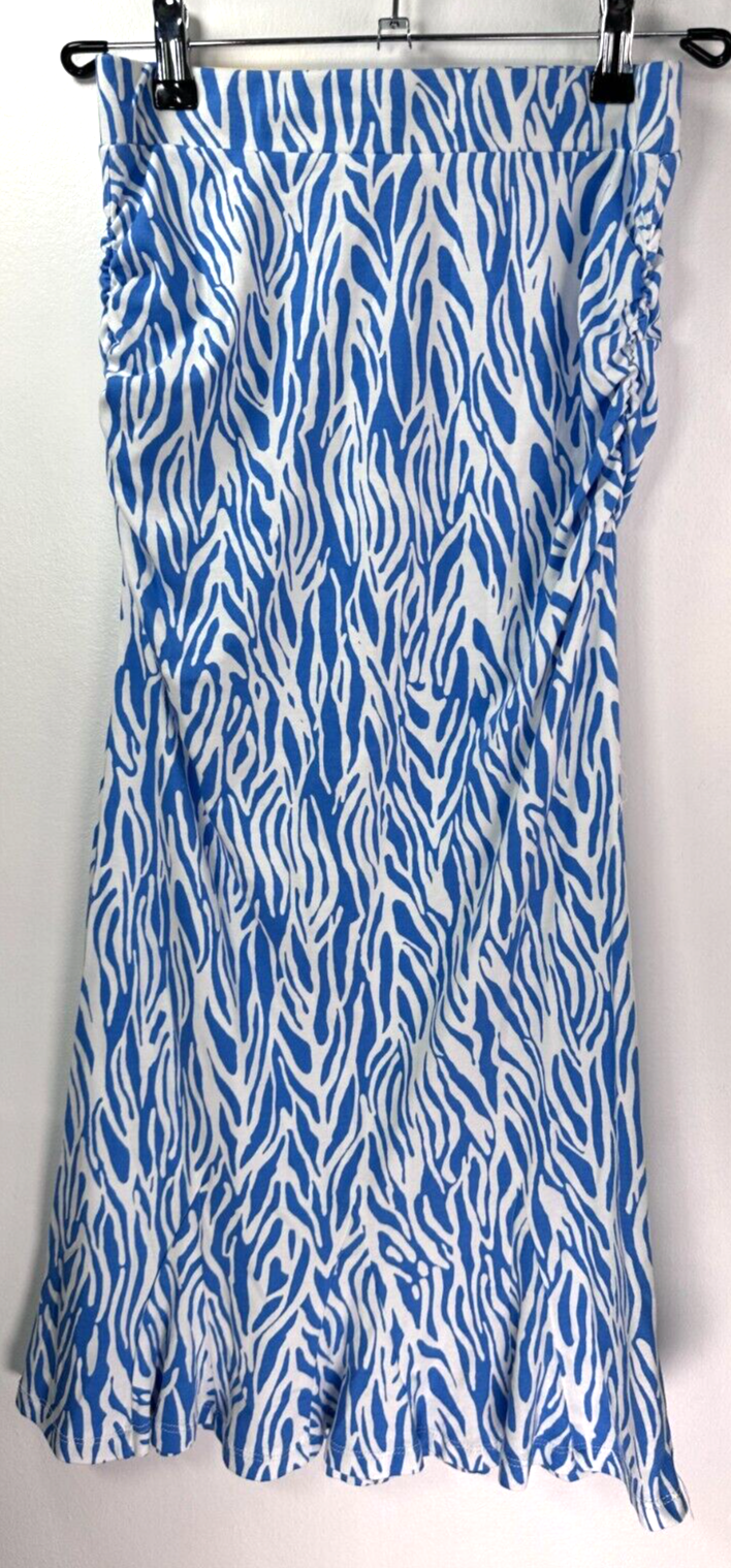 DVF for Target XS Women's Sea Twig Blue Knit Skirt Diane Von Furstenberg NEW