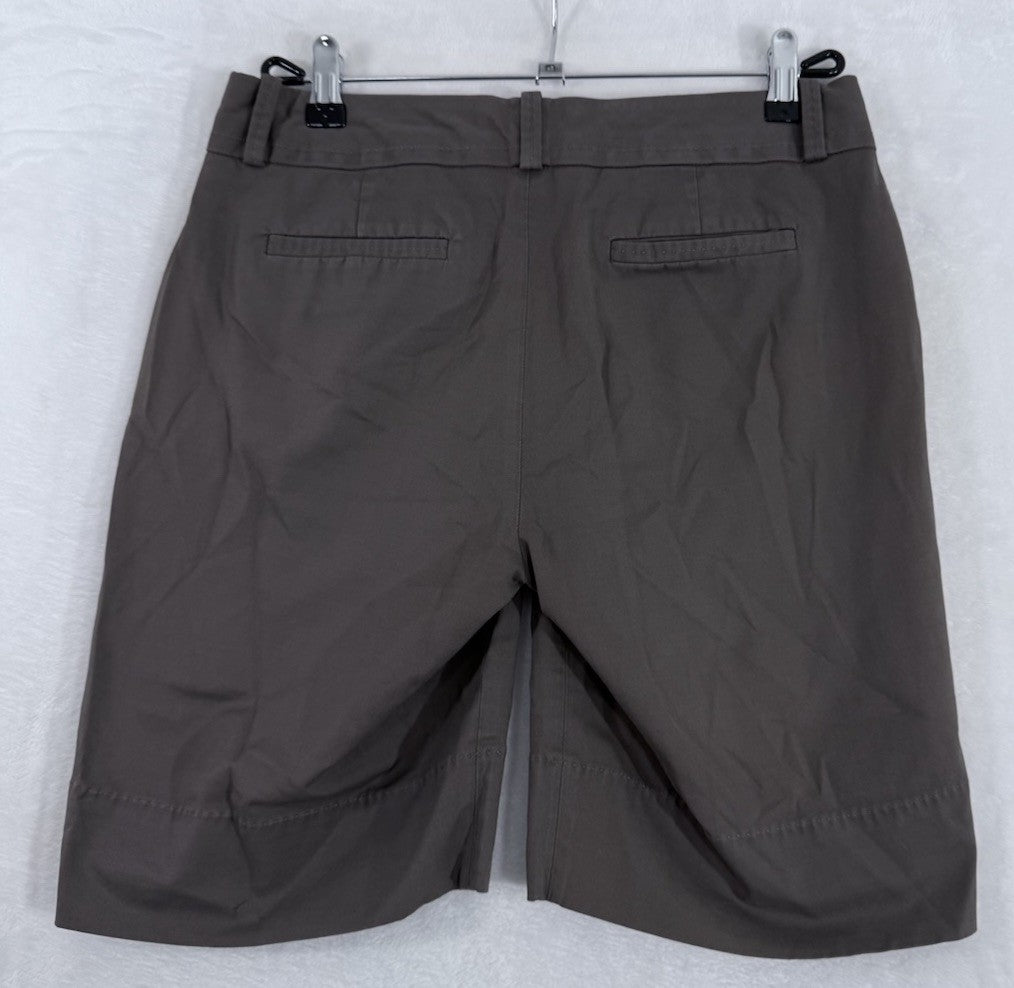 Banana Republic Martin Fit Shorts Size 4 Womens Brown 9” Inseam Cotton Blend