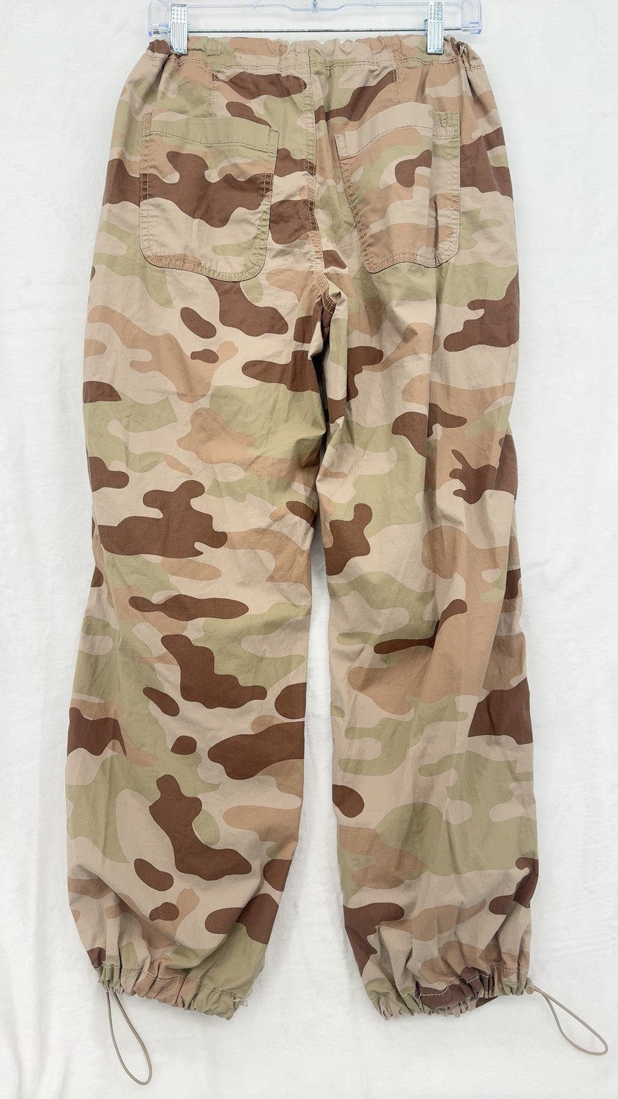 American Eagle Outfitters Drawstring Camo Cargo Jogger Pants Small Womens