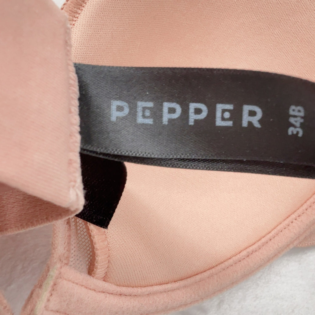 Pepper All You Bra 34B Womens Pink Beige
