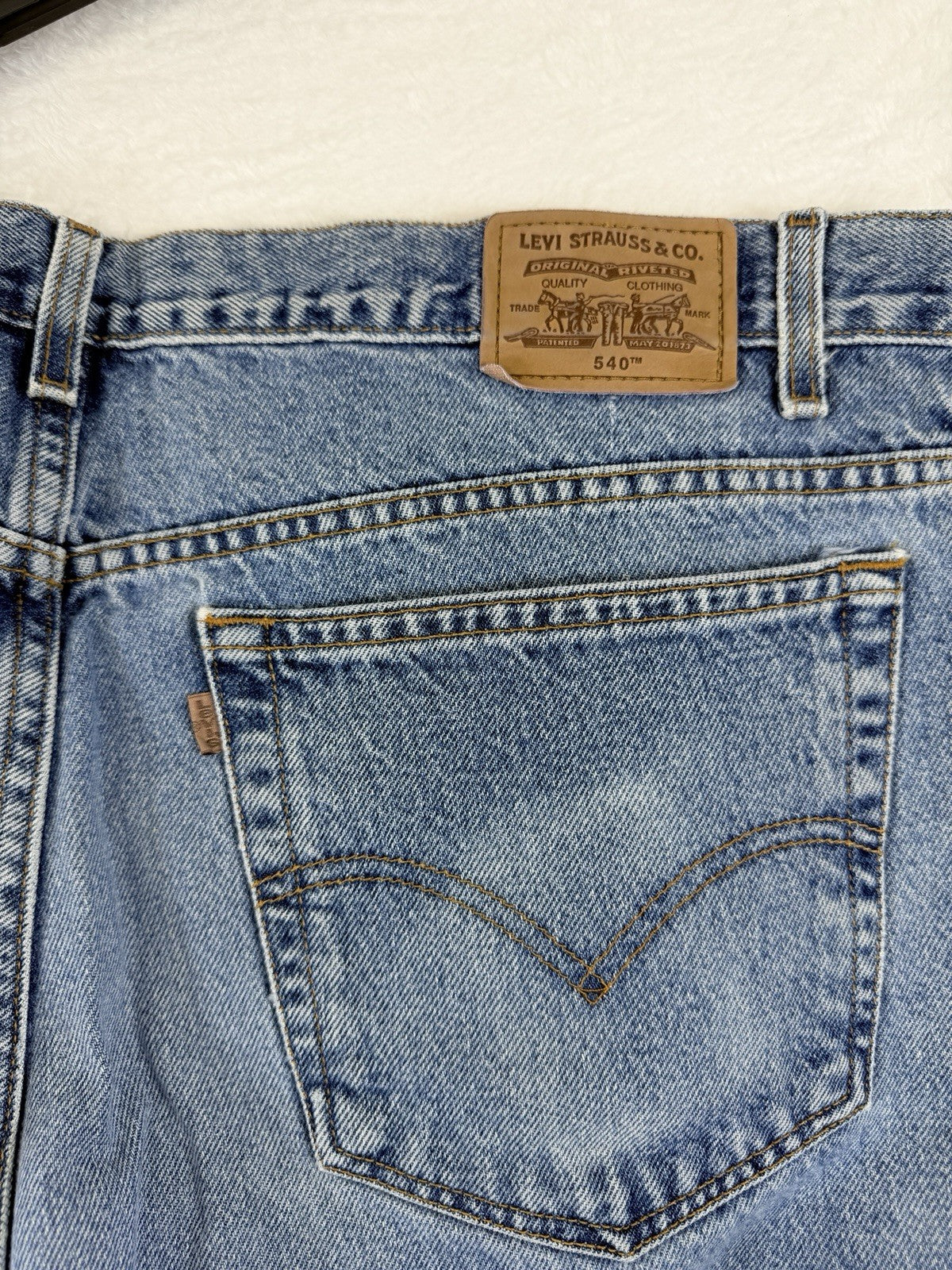 Levis 540 Jeans 42x30 Mens Relaxed Fit Vintage 90s Light Blue Levi’s