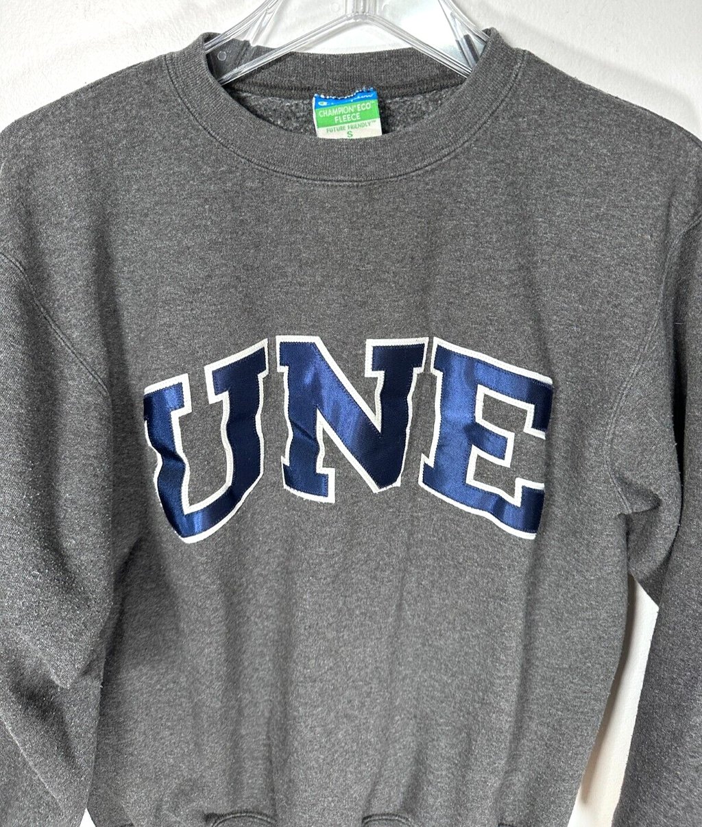 Vintage UNE University of New England Champion EcoFleece Sweatshirt Maine Small