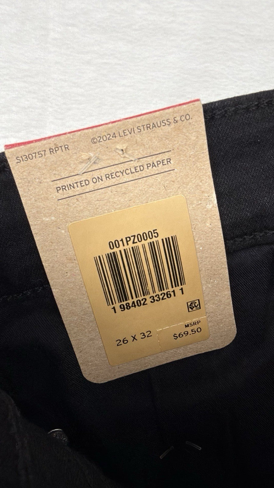 Levis 318 Shaping Wide Leg 26 Jeans Black 26x32 Womens New NWT