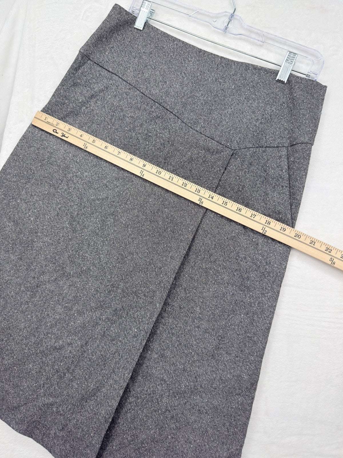 Talbots A Line Skirt 6 Gray Wool Blend Midi Lined Womens