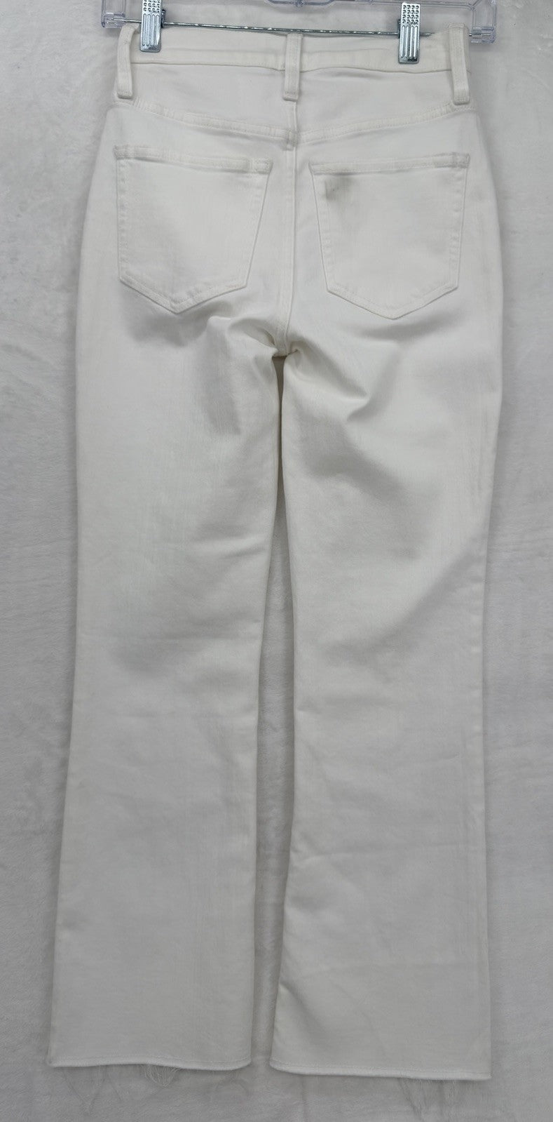 J Crew 9” Demi Boot Crop Jeans 24 White Raw Hem Womens NWT New *Read