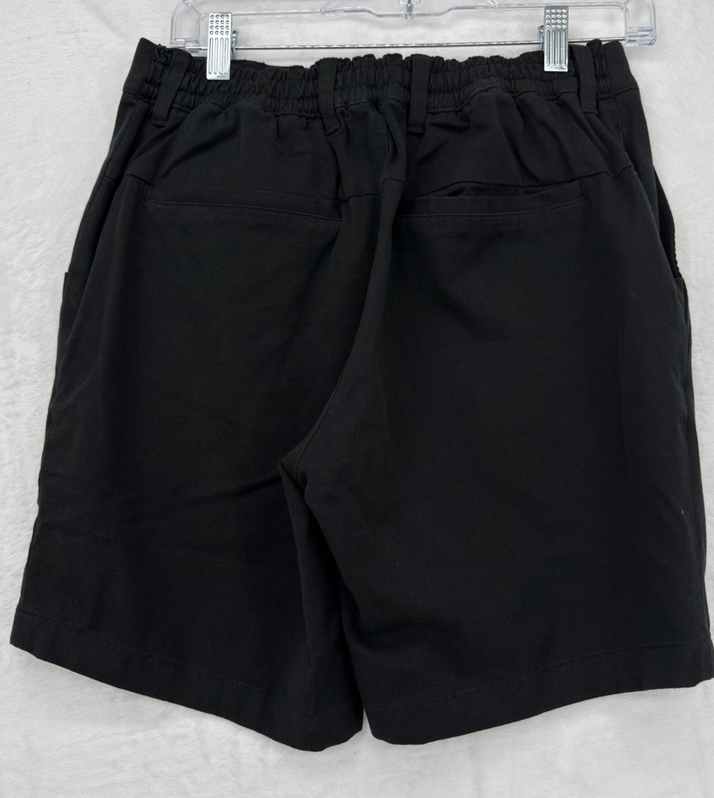 Mugsy Travelers Shorts Medium Mens Black 8” Cotton Stretch Back Elastic