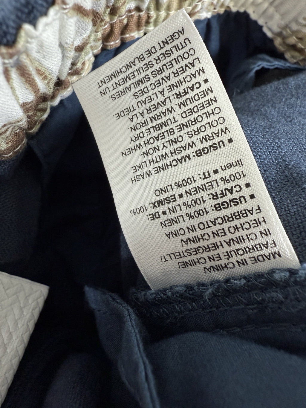 28 Palms Linen Pants XL 30 Womens Blue 100% Linen