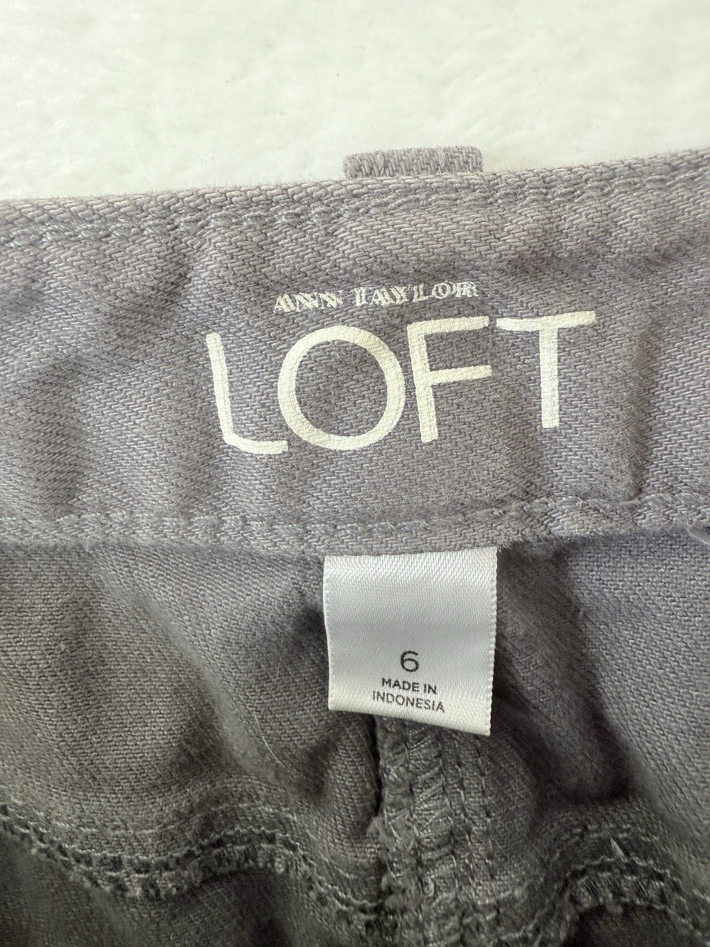 Ann Taylor Loft Denim Skirt 6 Gray Jean Women