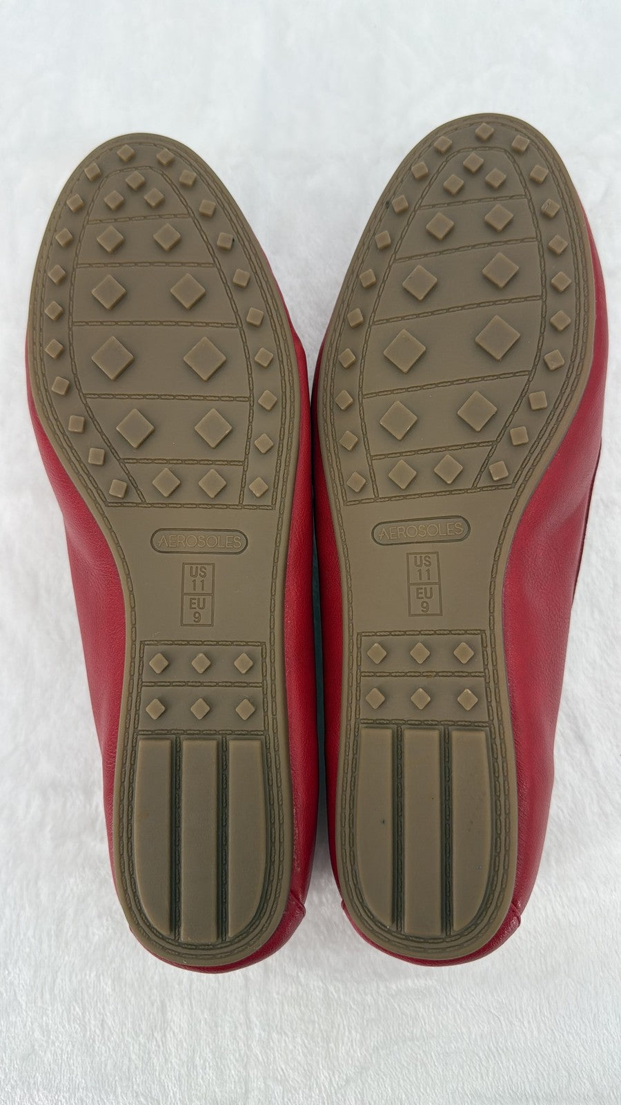 Aerosoles Deanna Loafers 11W Womens Red Drivers Tassle Shoes 11 Wide Slip On