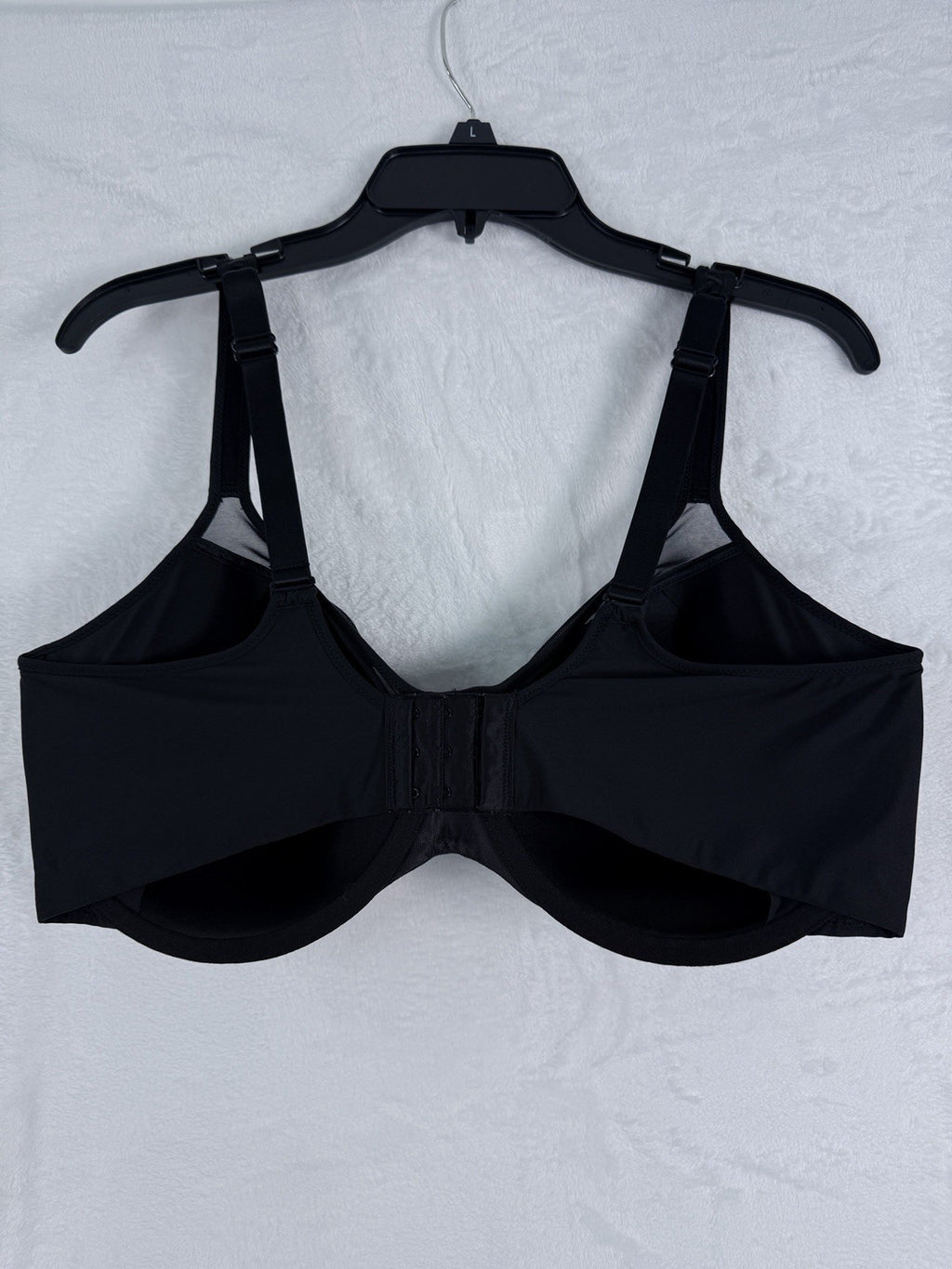 Bali Bra 42DD 3439 Black Smooth U Underwire Womens