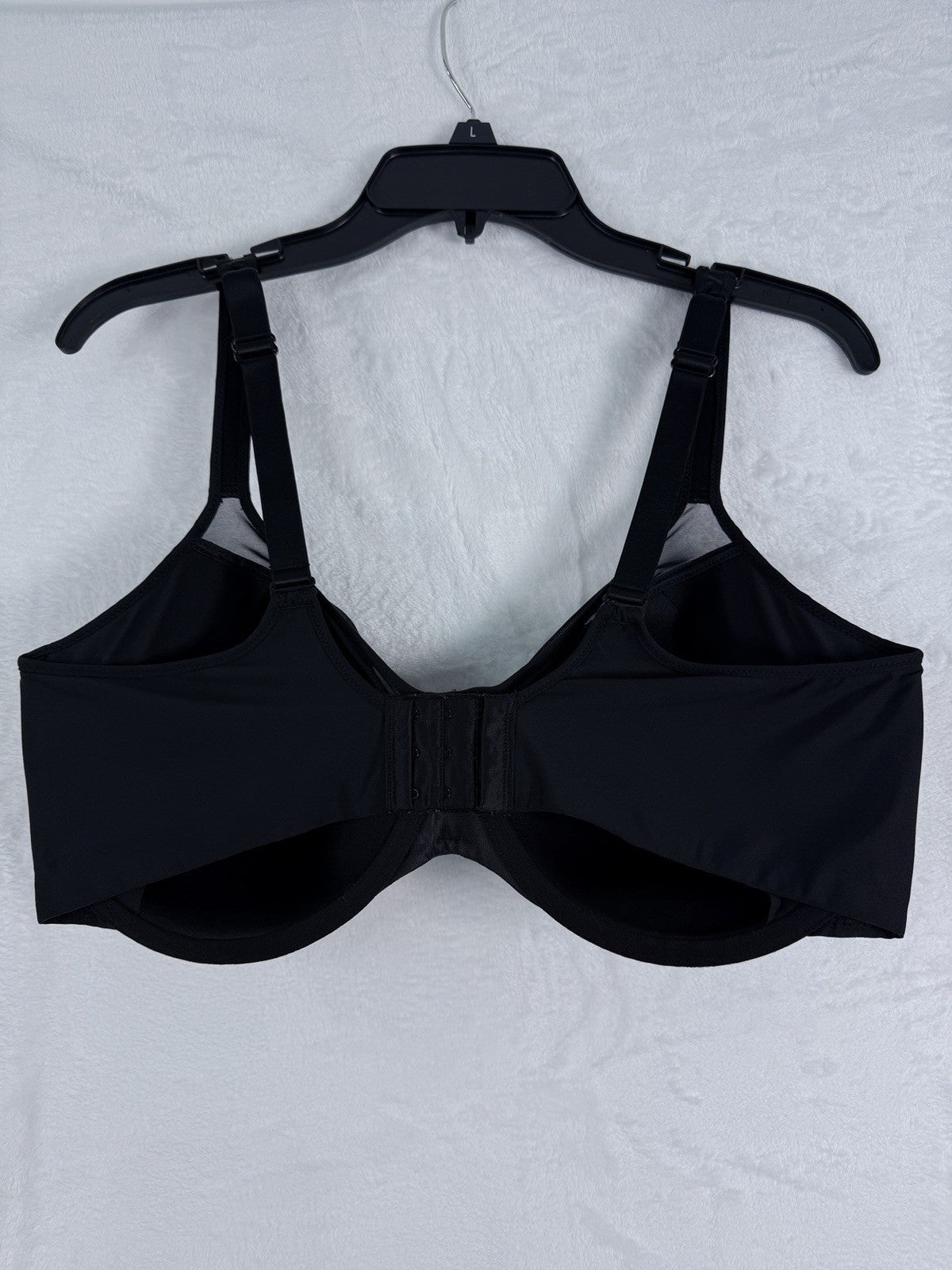 Bali Bra 42DD 3439 Black Smooth U Underwire Womens