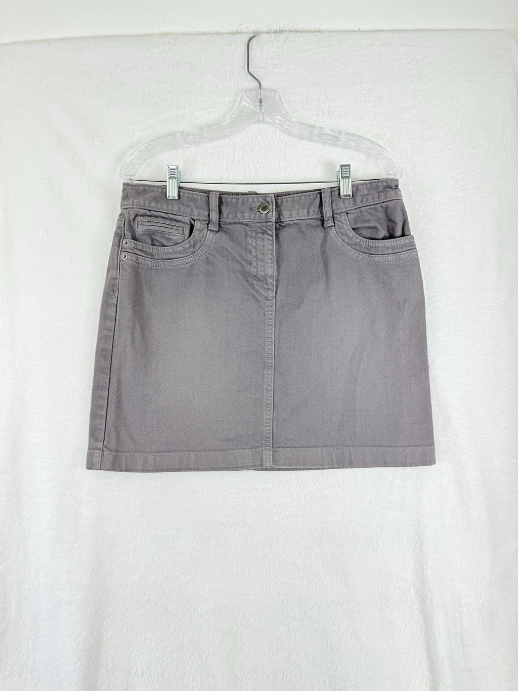 Ann Taylor Loft Denim Skirt 6 Gray Jean Women
