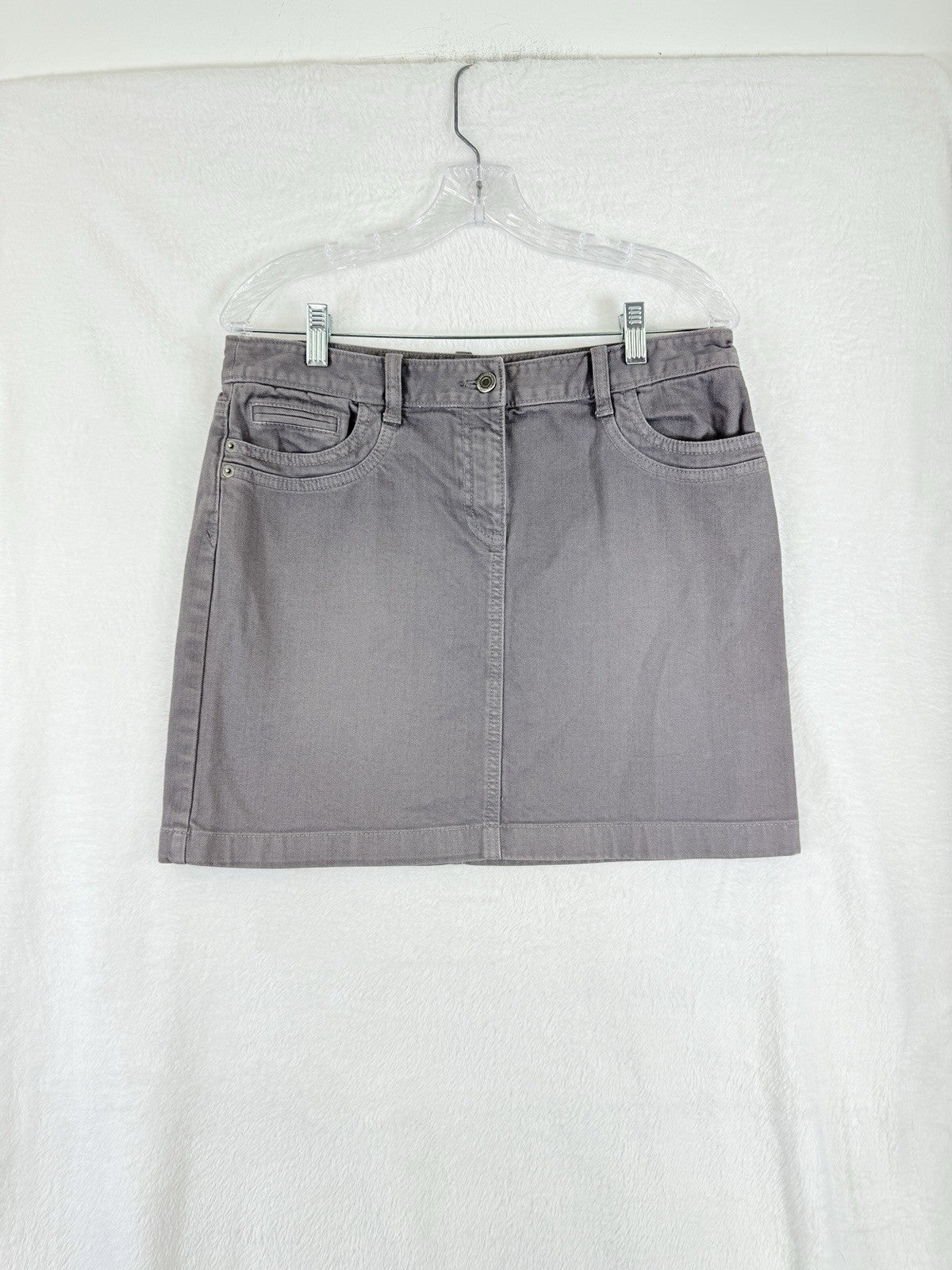 Ann Taylor Loft Denim Skirt 6 Gray Jean Women