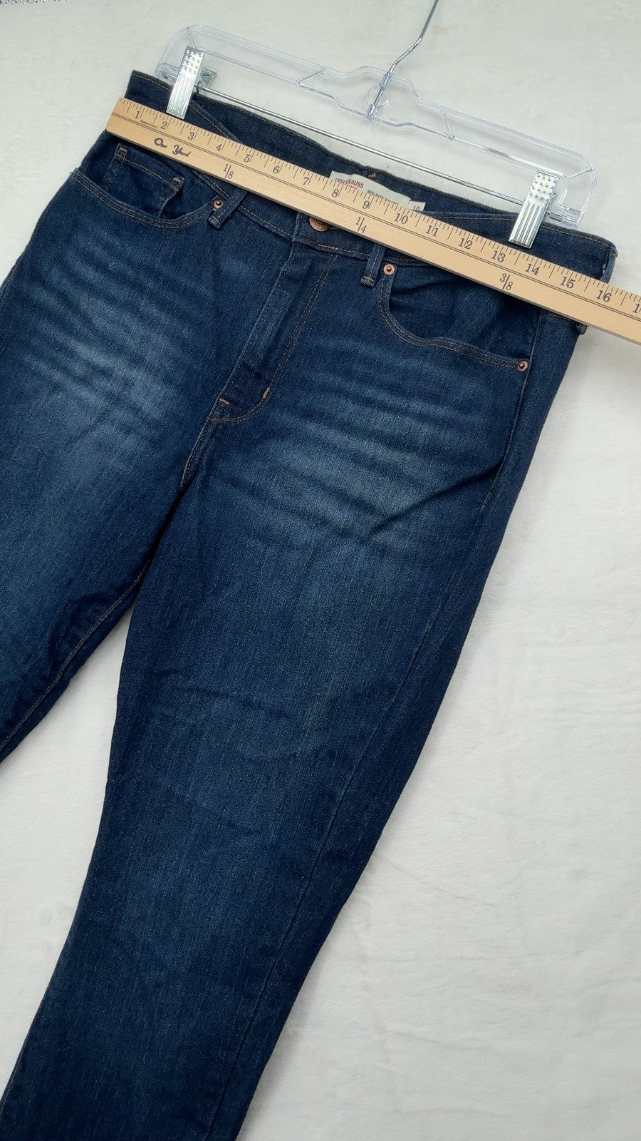 Levi Strauss Signature Mid Rise Skinny Jeans 10 Short 10S Womens Blue 30x28 Blue