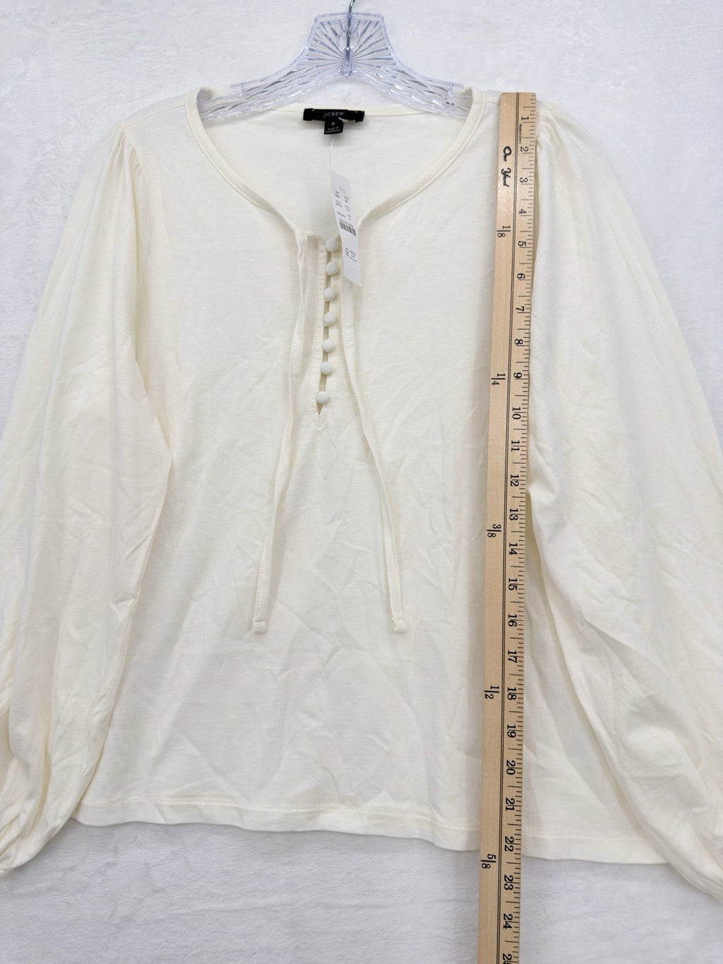 J Crew Top Women Small Broken In Jersey Knit Button Front Long Sleeve New NWT