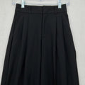 GU Uniqlo Pleated Wide Leg Pants XS Womens Black High Rise New NWT