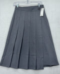 GU Wrap Pleated Midi Skirt Medium Women Gray Uniqlo Dark Academia Hipster New