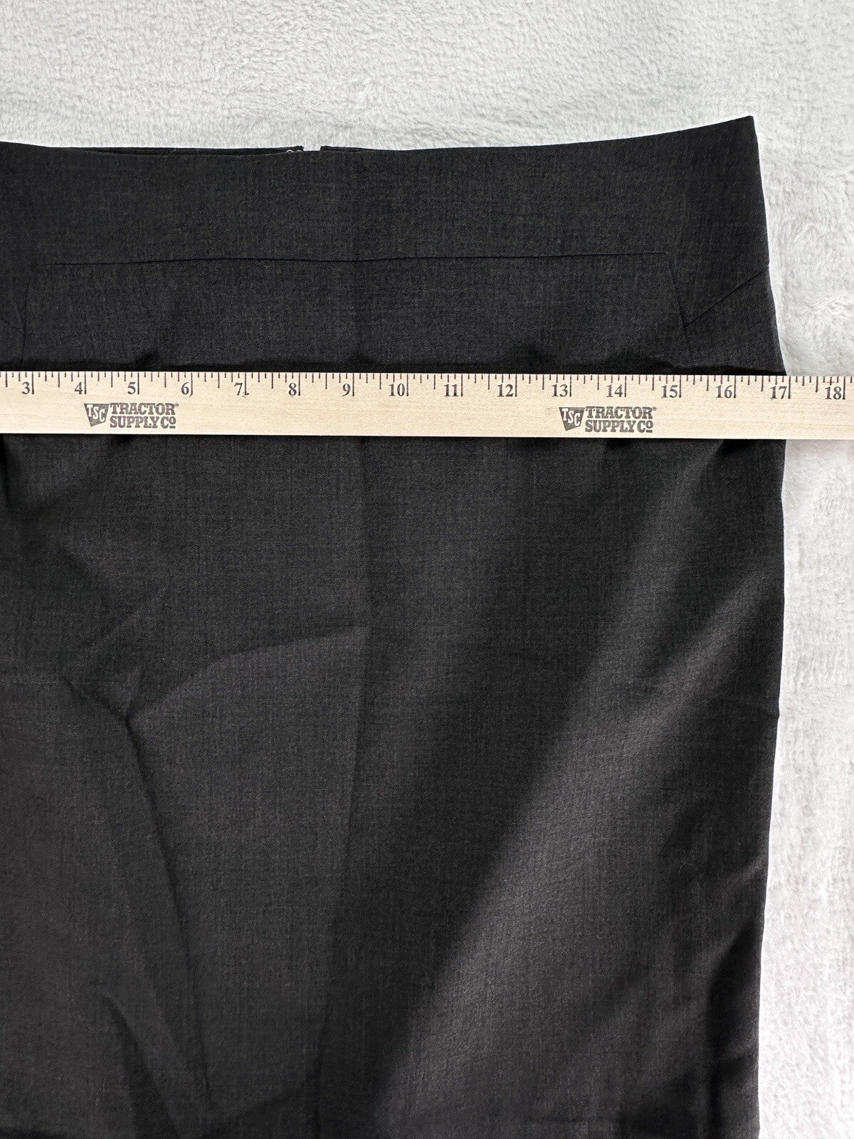 Ann Taylor Skirt 4 Summer Weight Wool Gray Pencil Read Zip Knee Length Lined