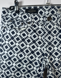 J Crew Toothpick Ankle Jeans Size 28 Geometric Print Navy Blue White Womens