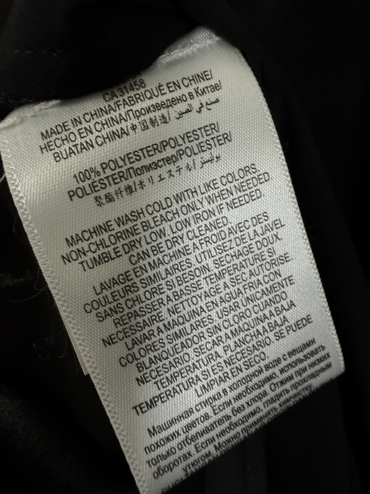 BCBG Maxazria Top Medium Womens Black Long Sleeve Faux Wrap Top Max Azria