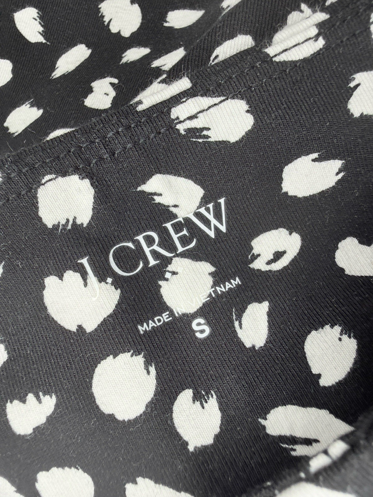 J Crew Everyday Leggings Small Black White Polka Dot Full Length Womens New NWT