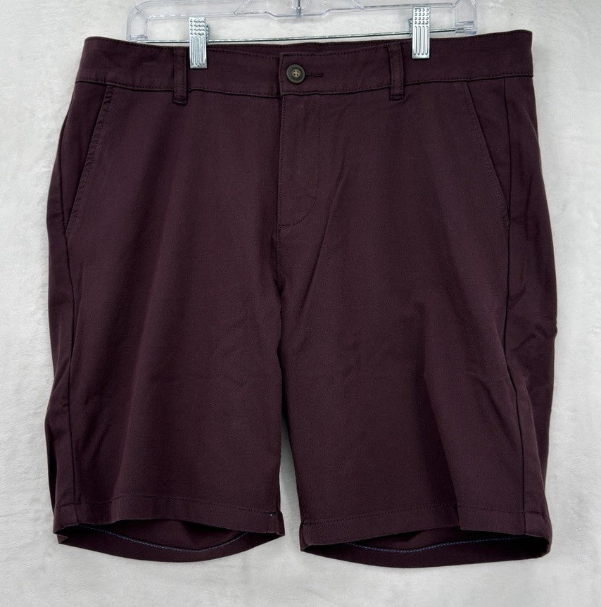 Mugsy Shorts 35 Ports 9” Maroon Chino Mens