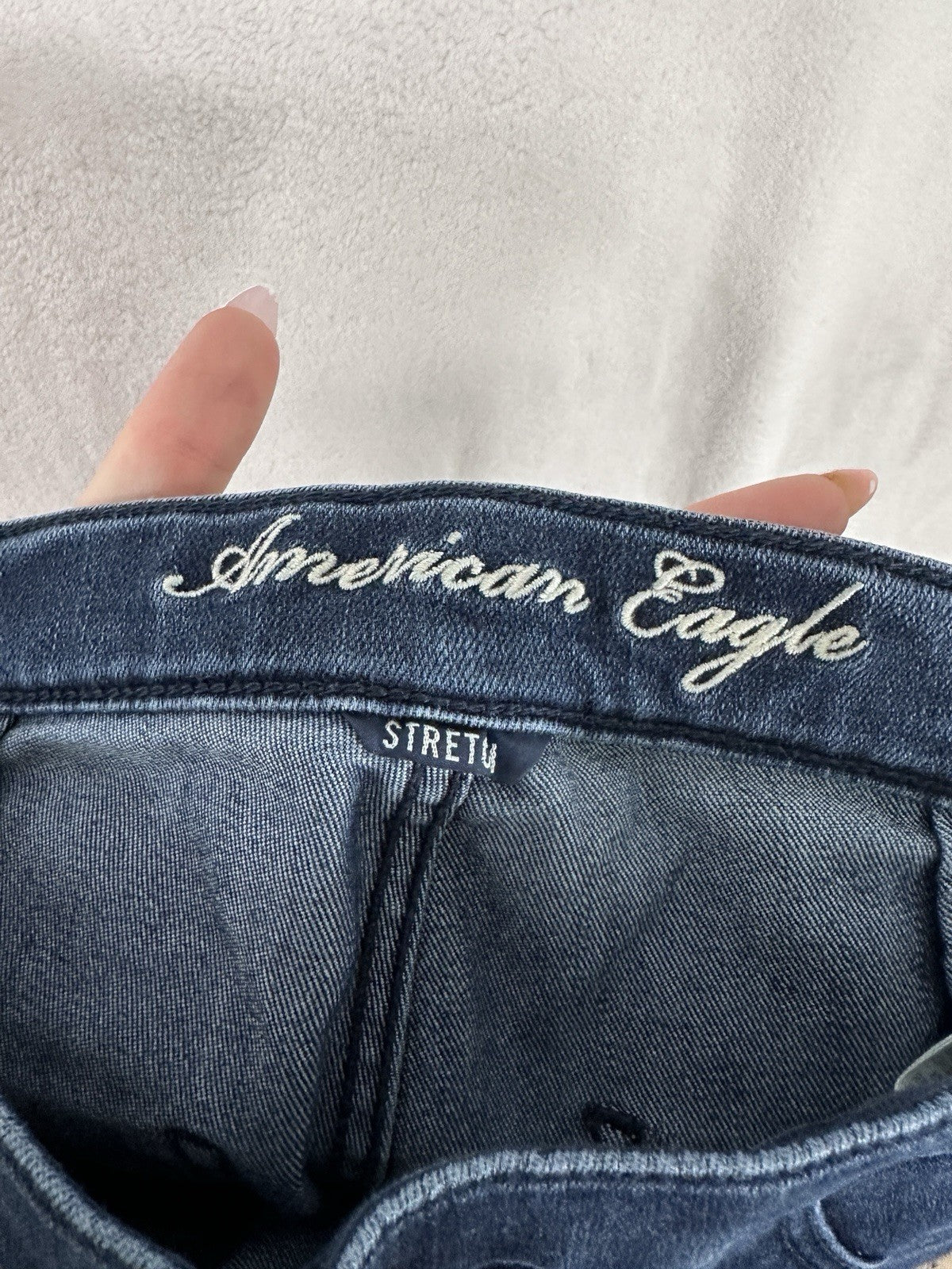 American Eagle Jeans 2 Jegging Pull On Stretch Denim Blue Womens