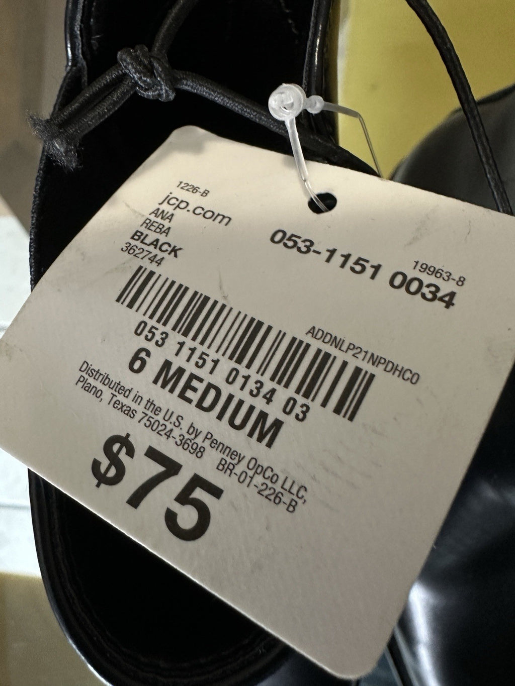 Ana Reba Black Ankle Boots Womens 6 Booties Side Zip Block Heel 6M