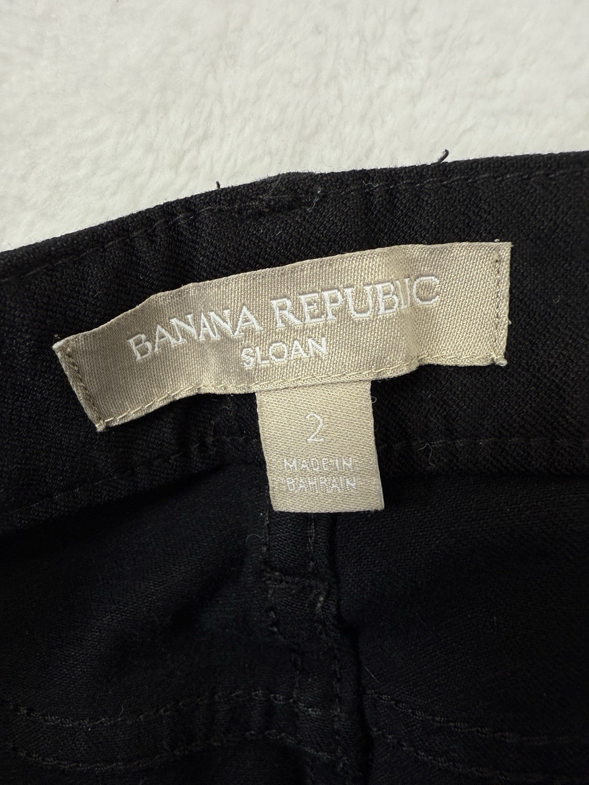 Banana Republic Sloan Pants 2 Womens Black Zip Ankle