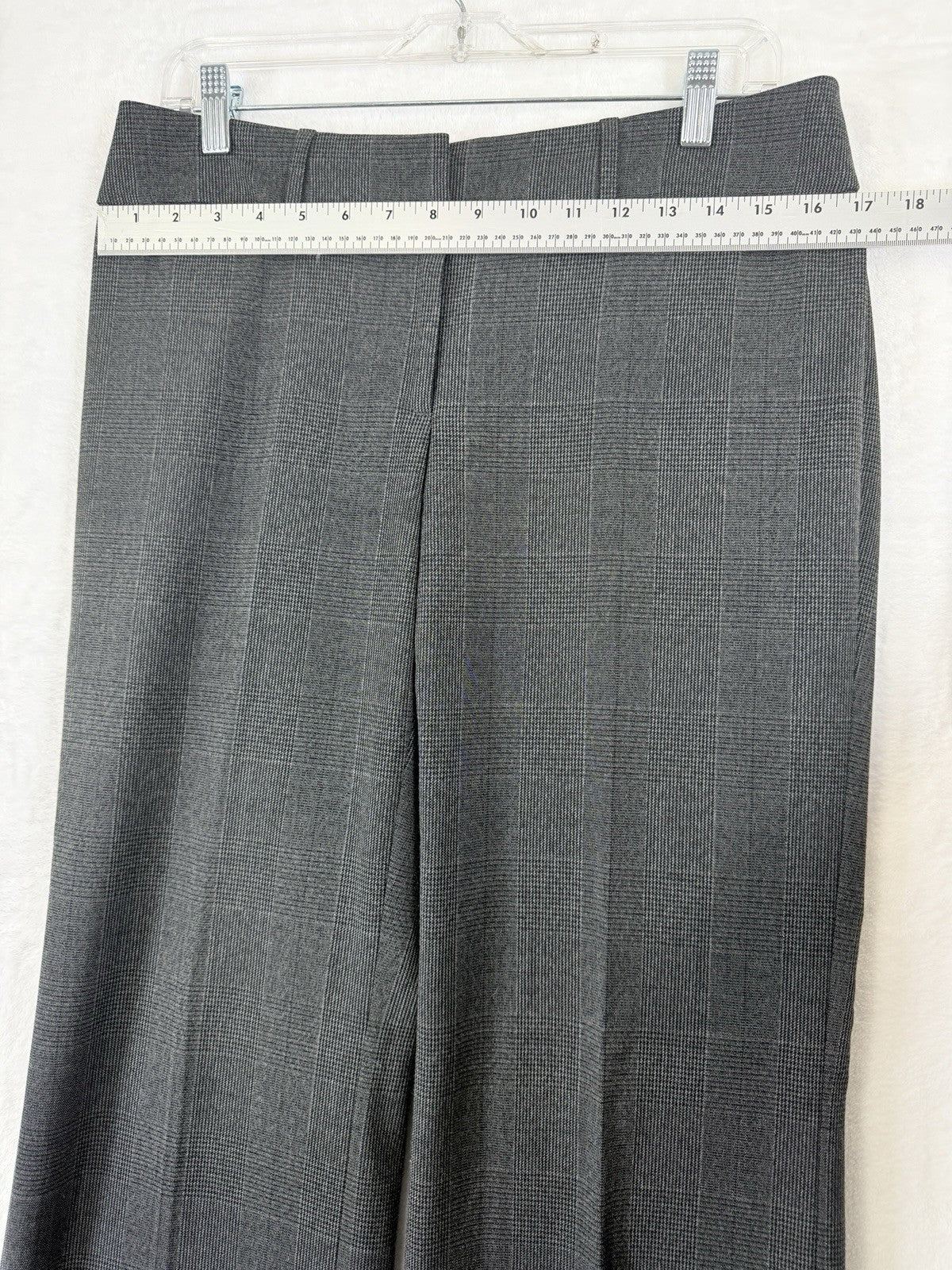 Ann Taylor Loft Julie Trouser 6 Pants Gray Plaid Straight Leg Women