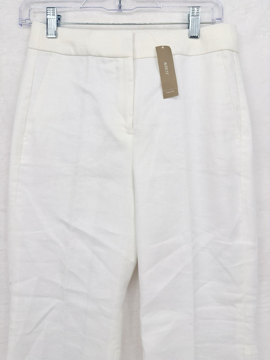J Crew Hayden Kickout Crop Pants 0 Womens Stretch Linen White New NWT