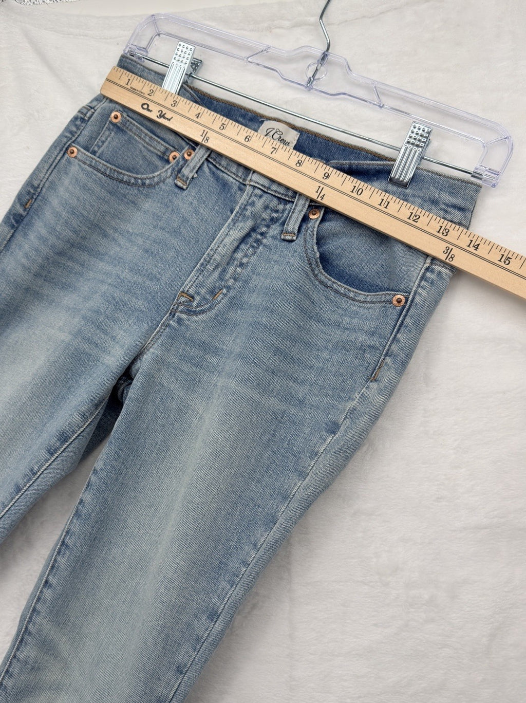 J Crew 9” High Rise Toothpick Jeans 25 Womens Blue Denim