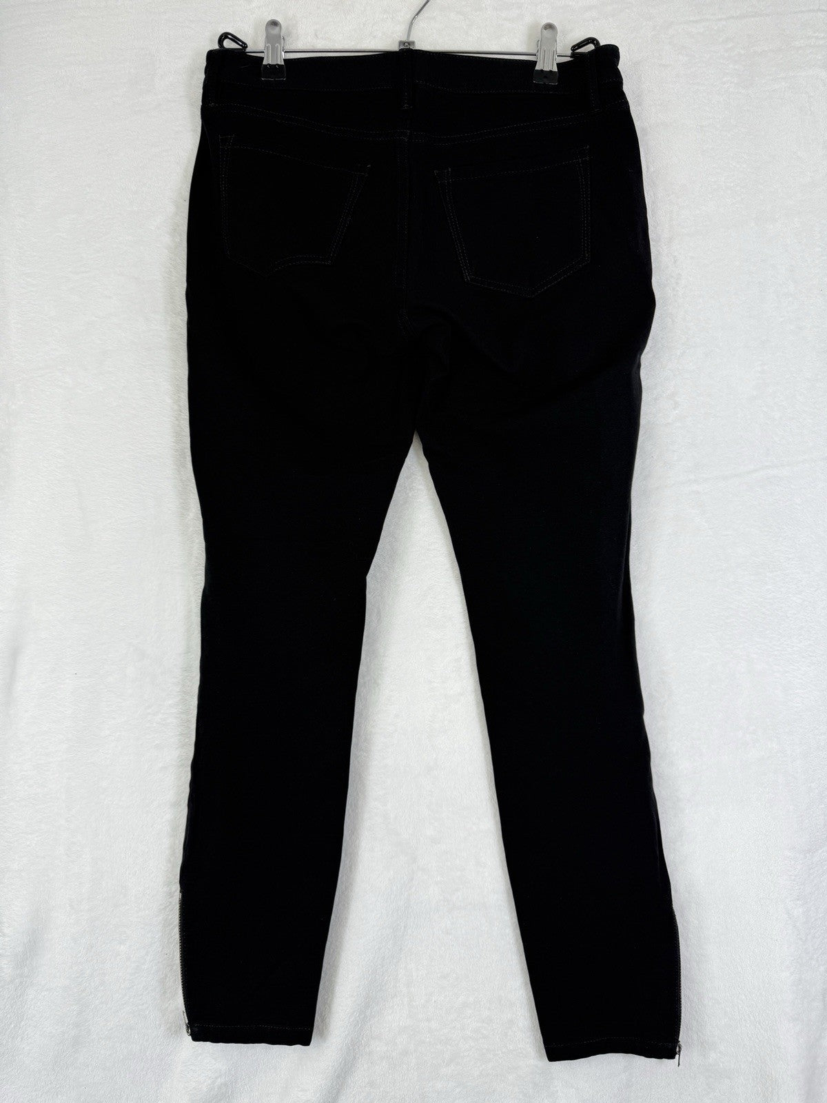 Banana Republic Sloan Pants 2 Womens Black Zip Ankle