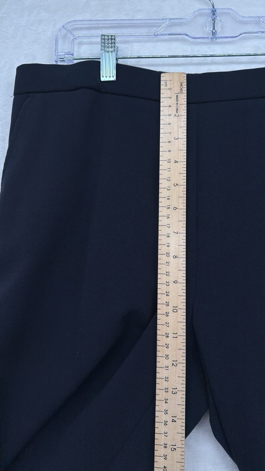 Briggs New York Pants 12 Short Navy Blue Pull On Straight Leg Womens 12S