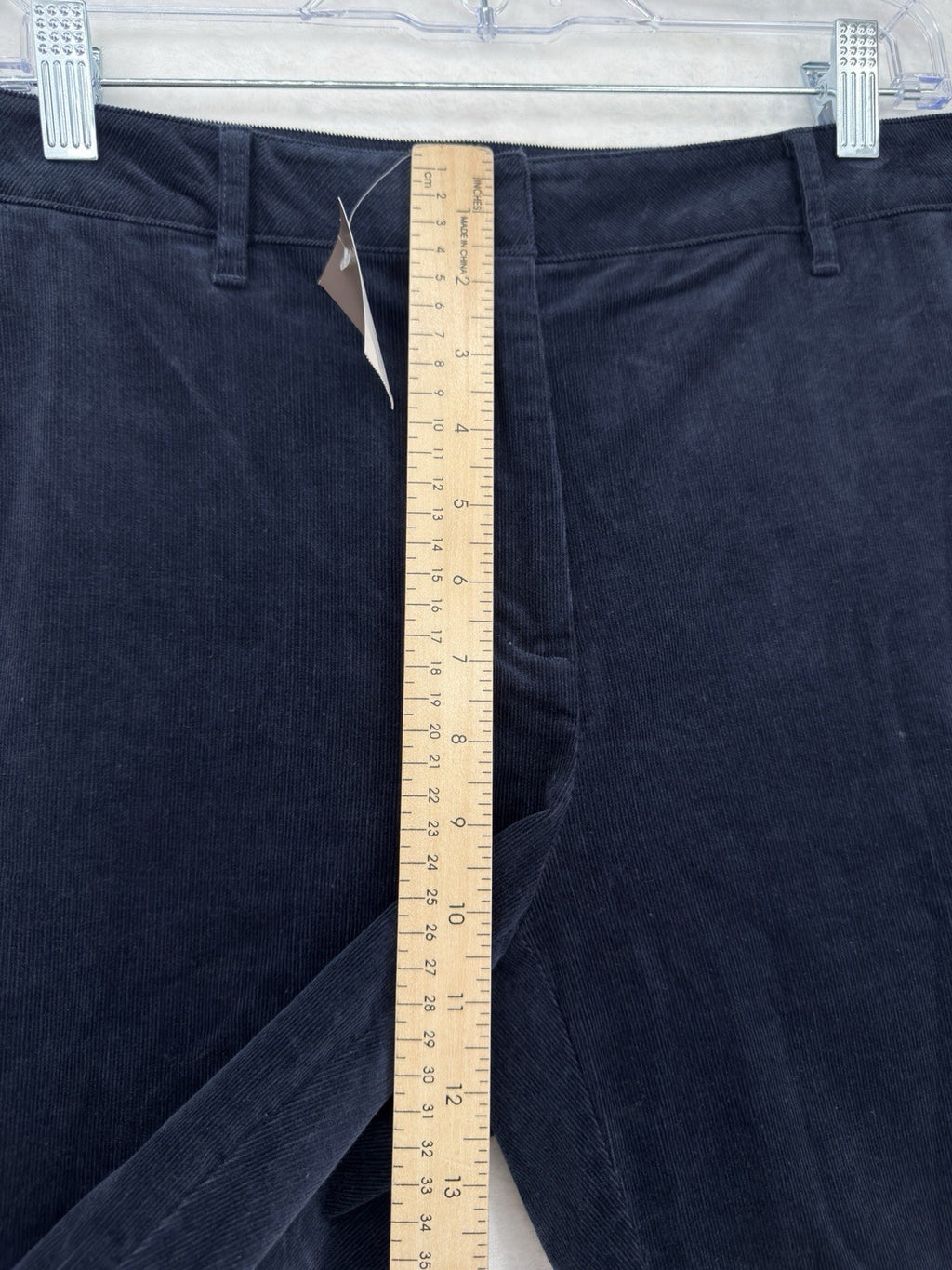 J Jill Corduroy Straight Leg Mid Rise Pants Navy Blue New NWT