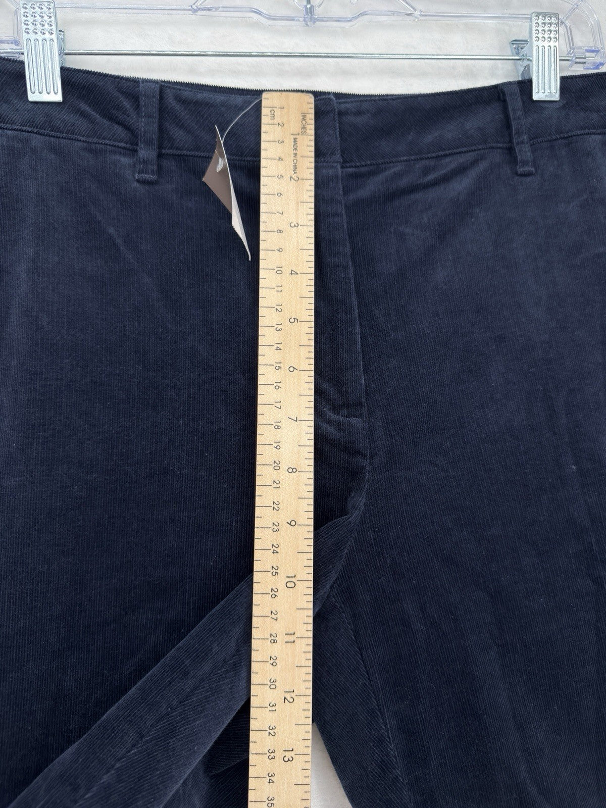 J Jill Corduroy Straight Leg Mid Rise Pants Navy Blue New NWT