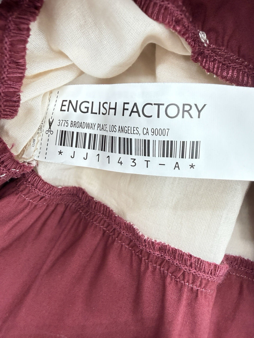 English Factory Crop Top XS Lynn Puff Sleeve Colorblock Ric Rac Cotton New NWT