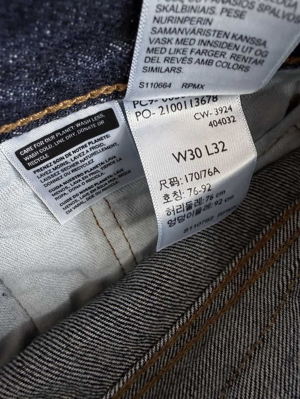 Levis 501 Jeans Mens Button Fly 30x32  Dark Blue Straight Leg
