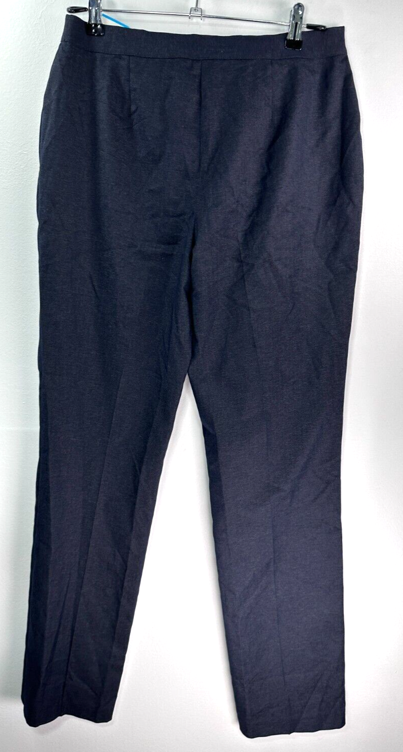 NWT Marks and Spencer Pants Gray Straight Leg Stretch UK 14 US 10 Long Womens