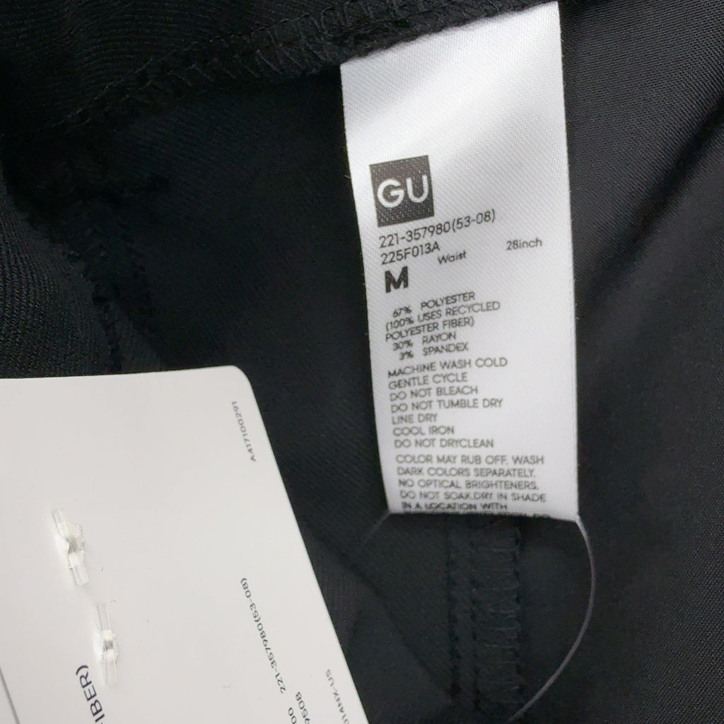 GU Uniqlo Wide Leg Bermuda Shorts M Medium Womens Black Pleated Hipster New NWT
